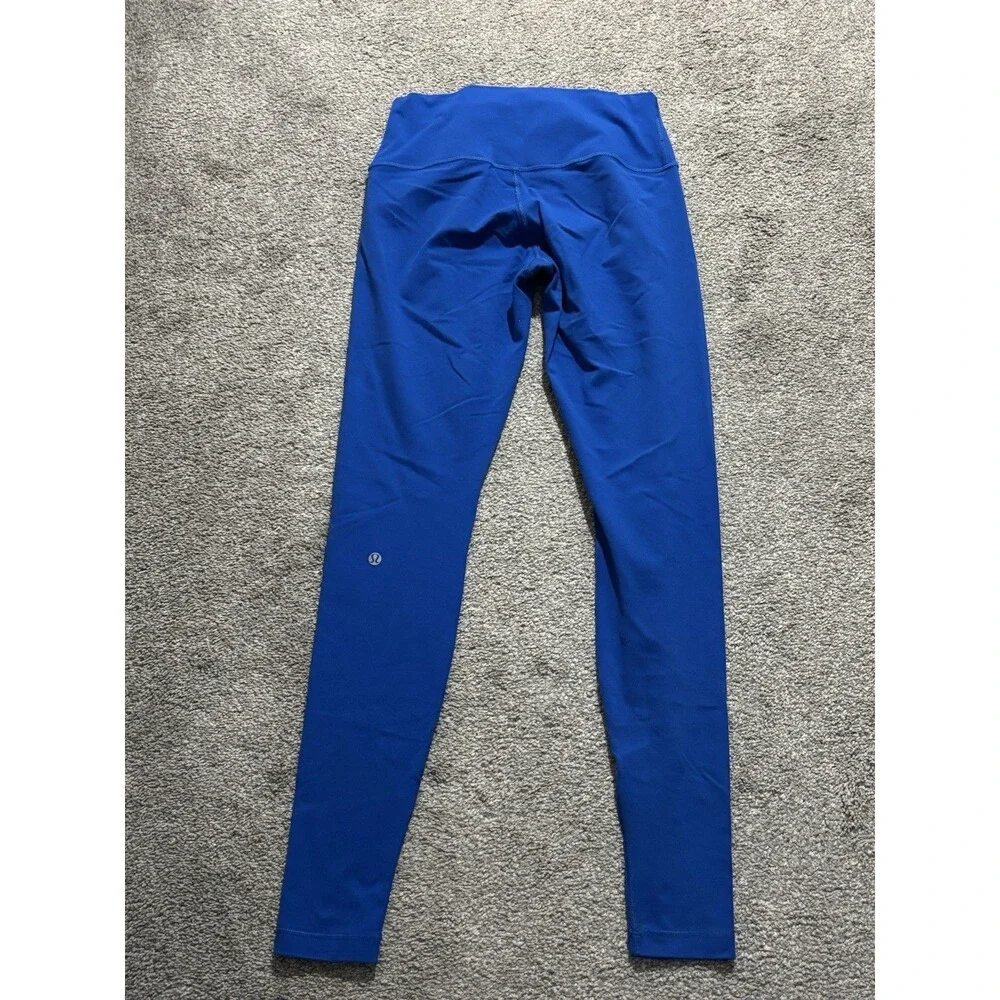 Lululemon High-Rise Leggings Blue 30” Inseam Pull On Workout Running Read